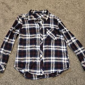 Rails By Anthropologie Women Plaid Button Down Shirt  Top Sz S Petite